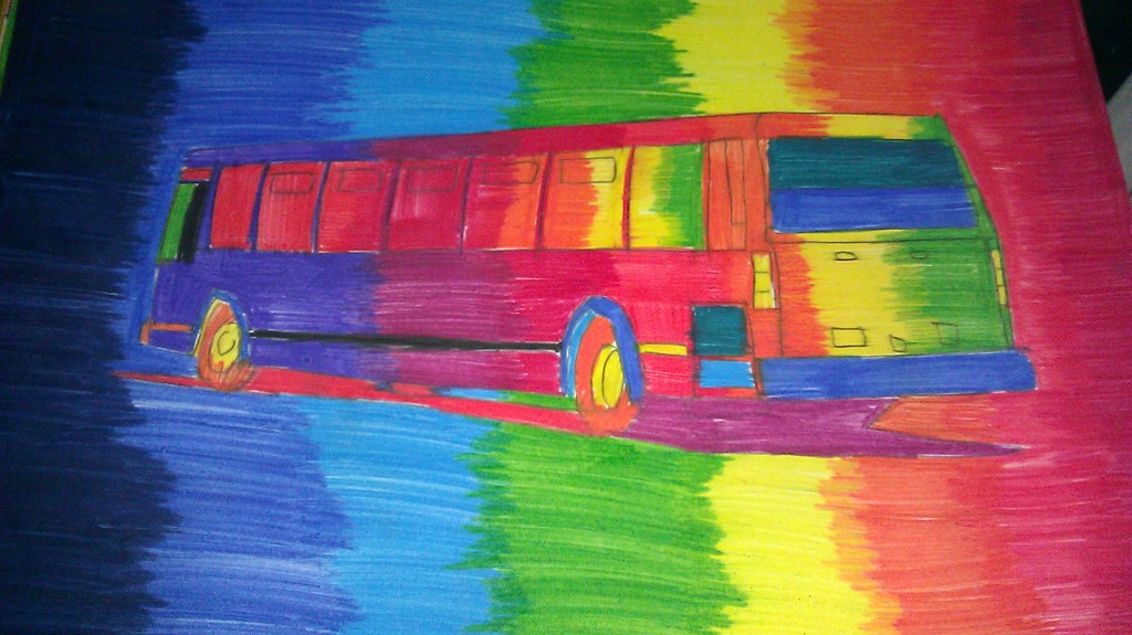 Flxible Metro B colored bus
